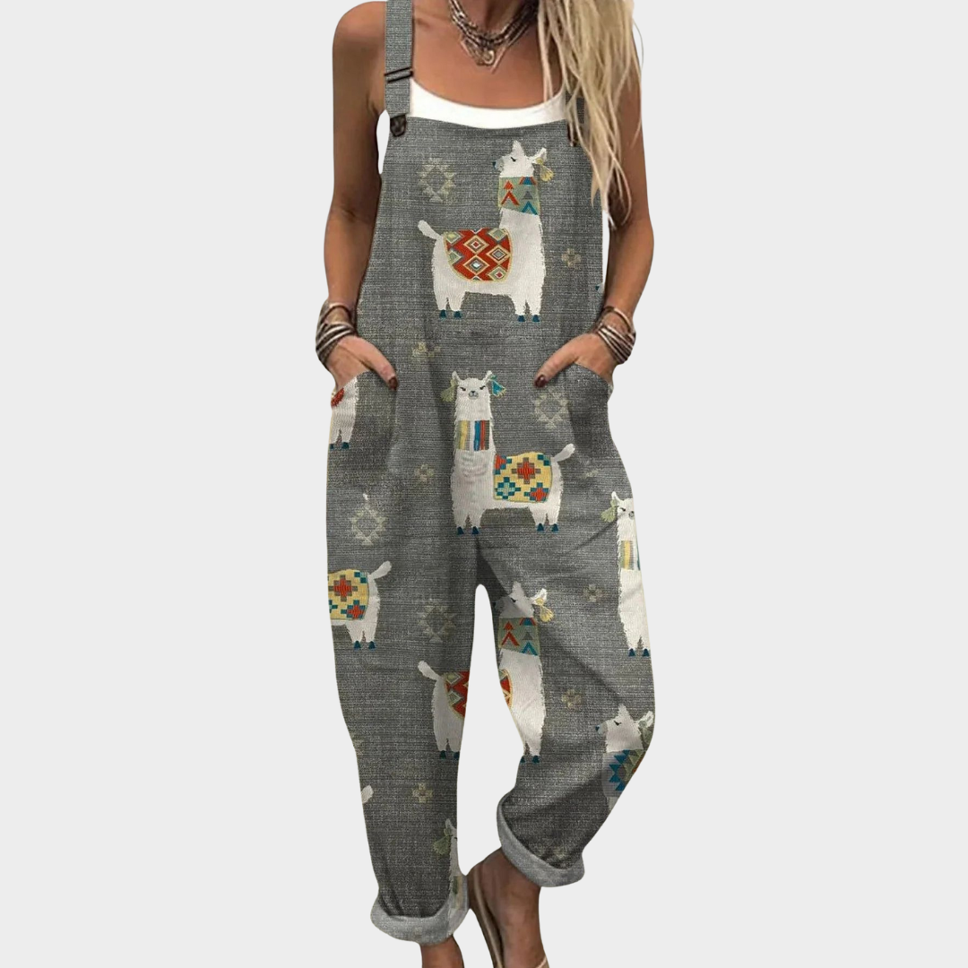 Tryckt jumpsuit
