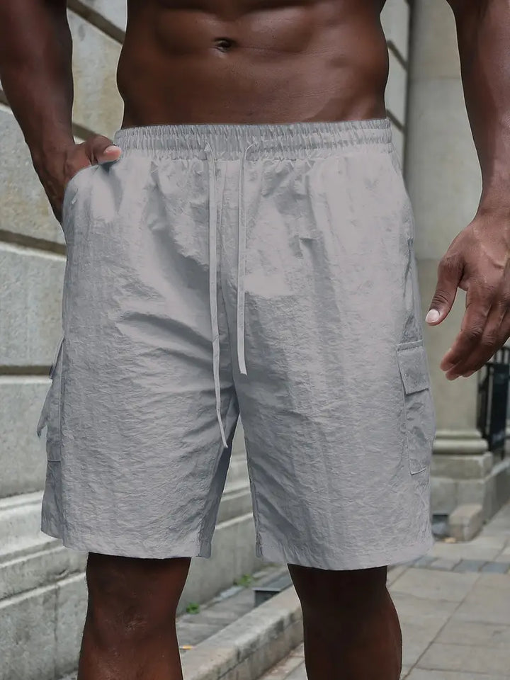 Michel | Kortandade andningsbara shorts med elastisk midja