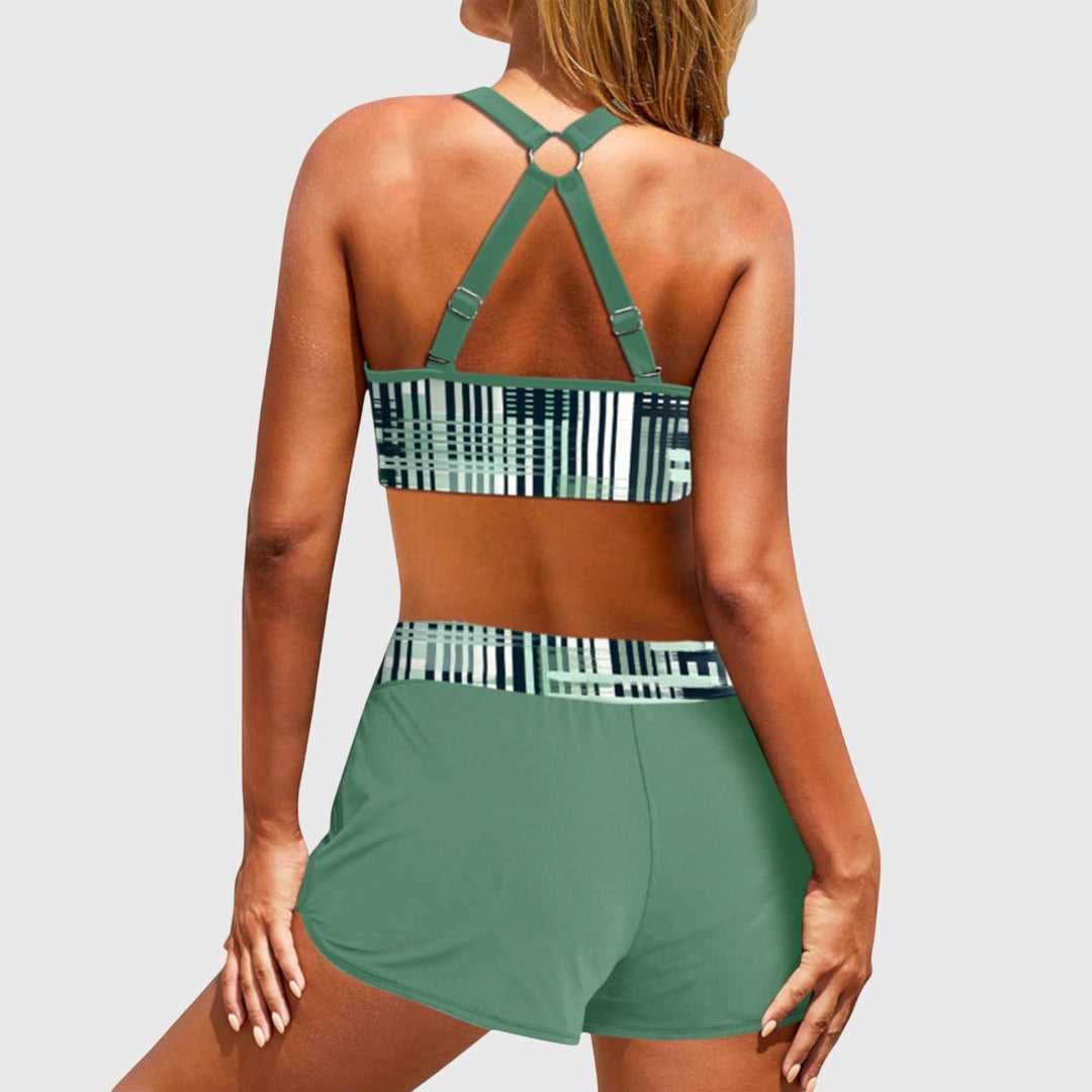 Janelle | Högmidjad Ribbad Bikini