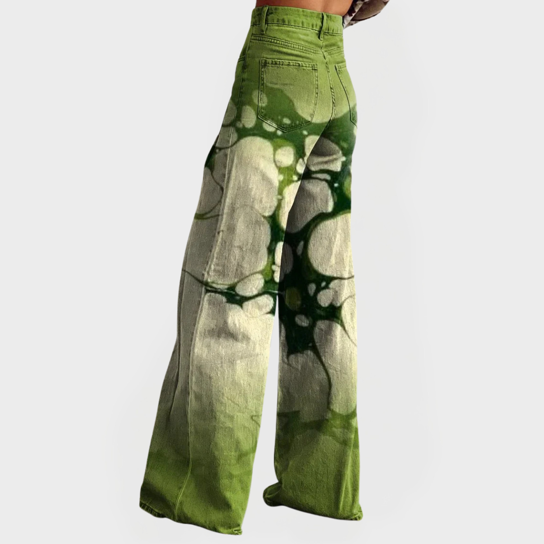 Magdalēna Sofistikerade Konstnärliga Raka Jeans, Bred Modell