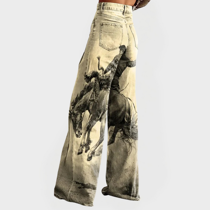 Alise Eleganta Vida Jeans med Västern Inspiration