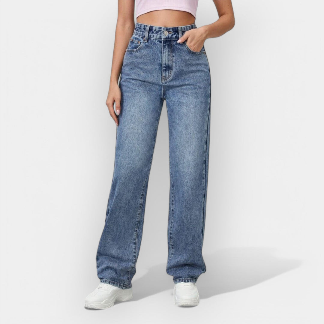 Magdalēna Sofistikerade Raka Jeans – Hela Dagens Komfort