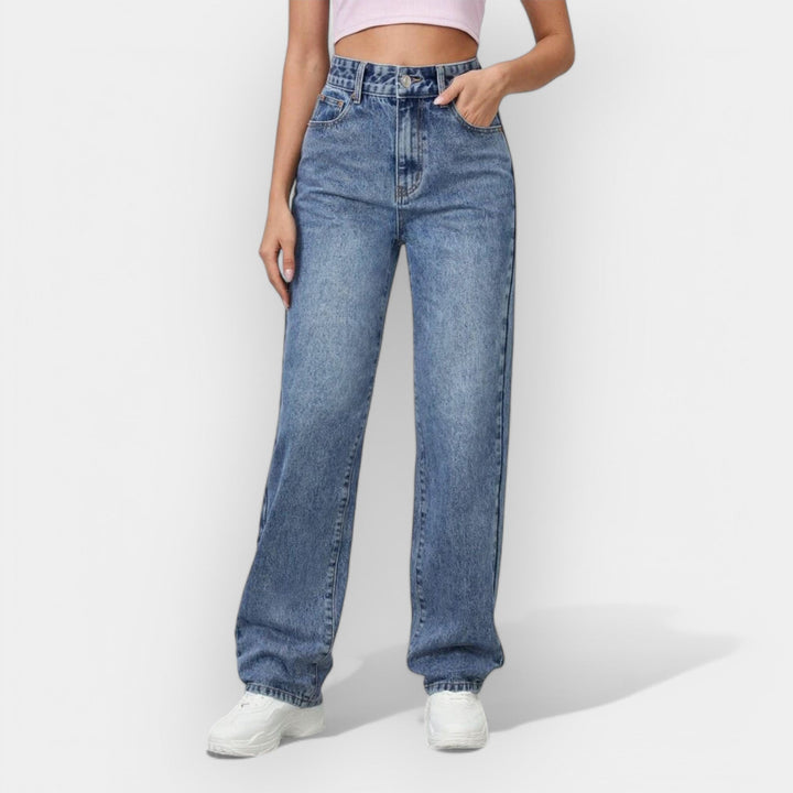 Magdalēna Sofistikerade Raka Jeans – Hela Dagens Komfort
