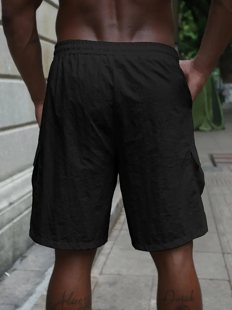 Michel | Kortandade andningsbara shorts med elastisk midja
