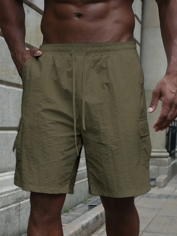 Michel | Kortandade andningsbara shorts med elastisk midja