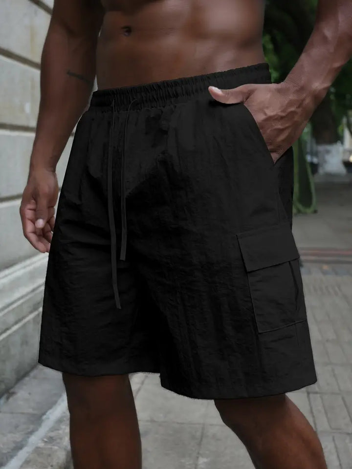Michel | Kortandade andningsbara shorts med elastisk midja