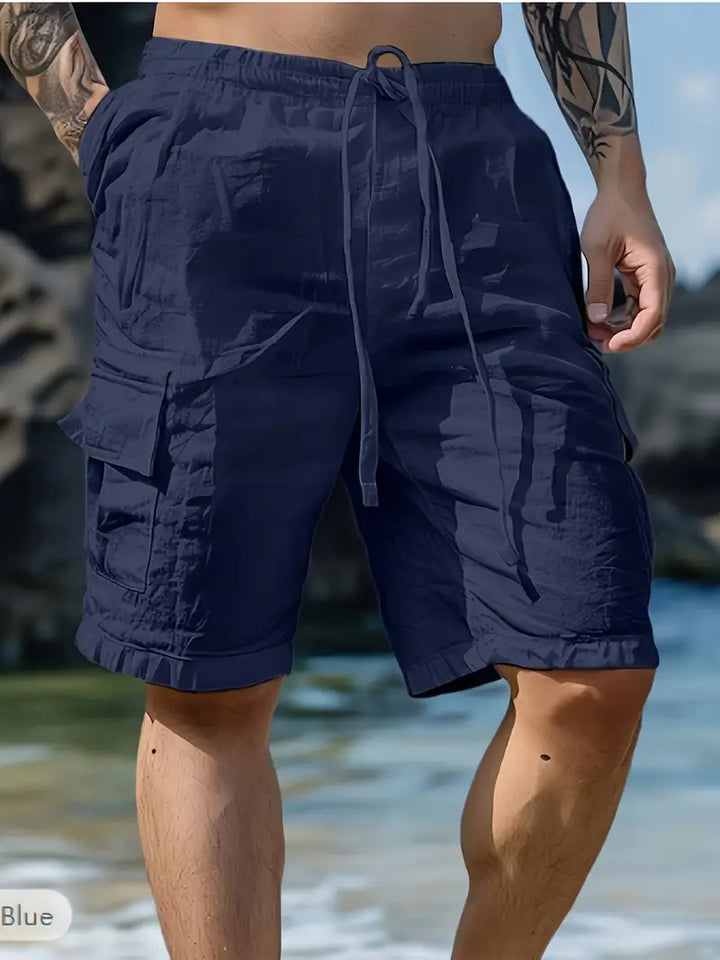 Michel | Kortandade andningsbara shorts med elastisk midja