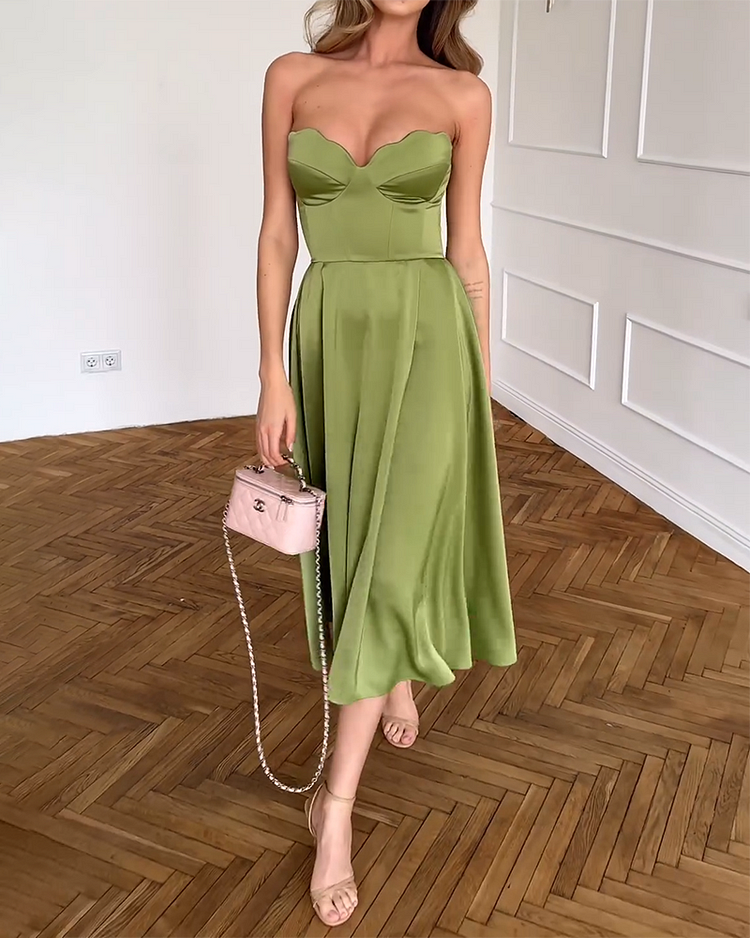 Milja | Stilig Off-Shoulder Midiklänning