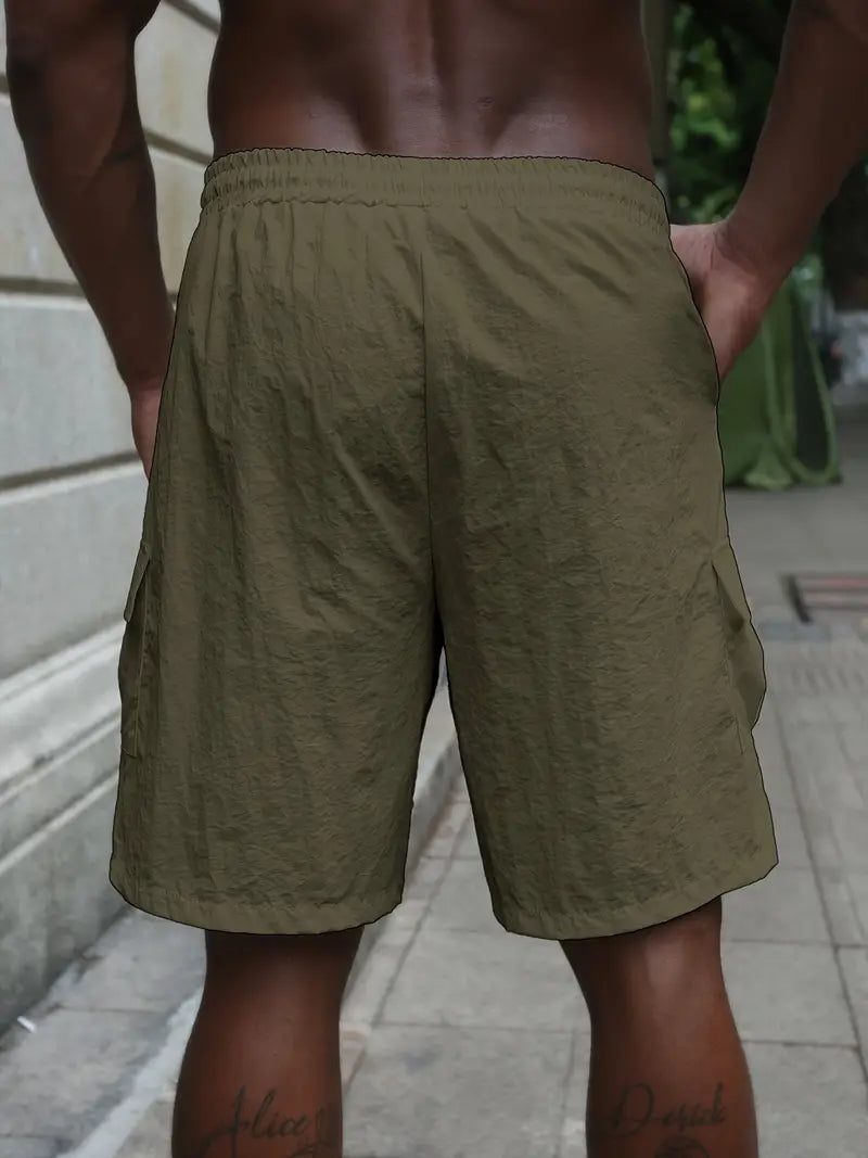 Michel | Kortandade andningsbara shorts med elastisk midja