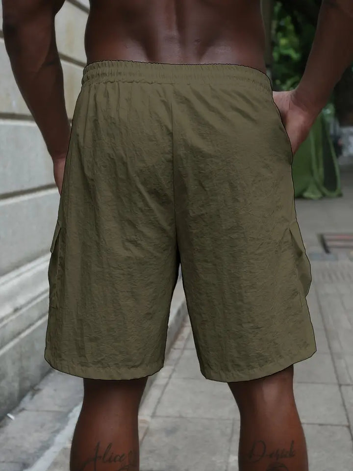 Michel | Kortandade andningsbara shorts med elastisk midja