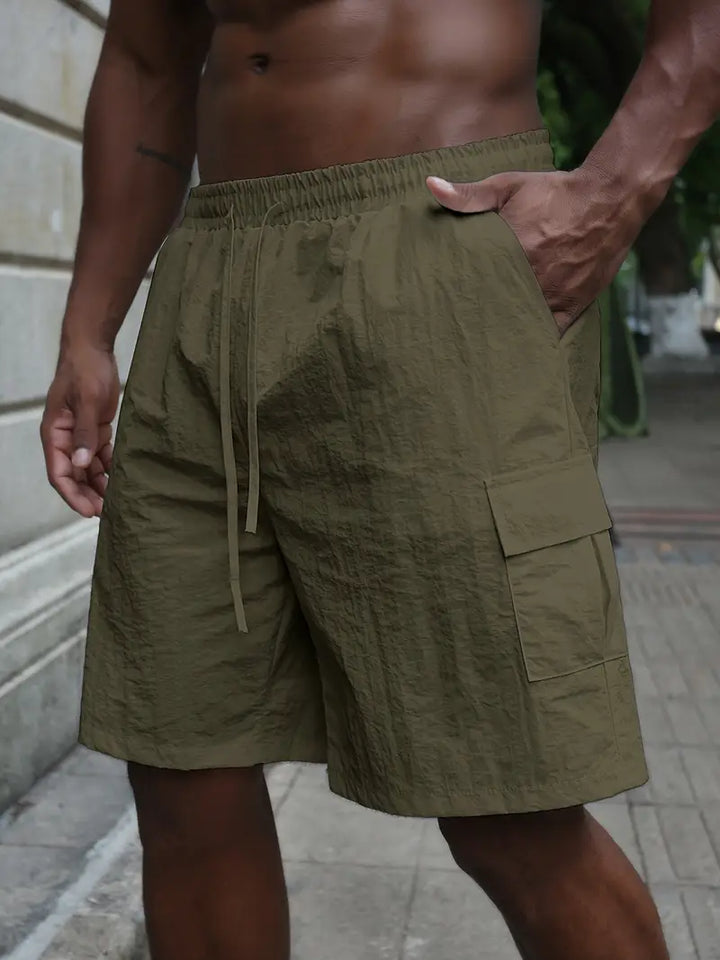 Michel | Kortandade andningsbara shorts med elastisk midja