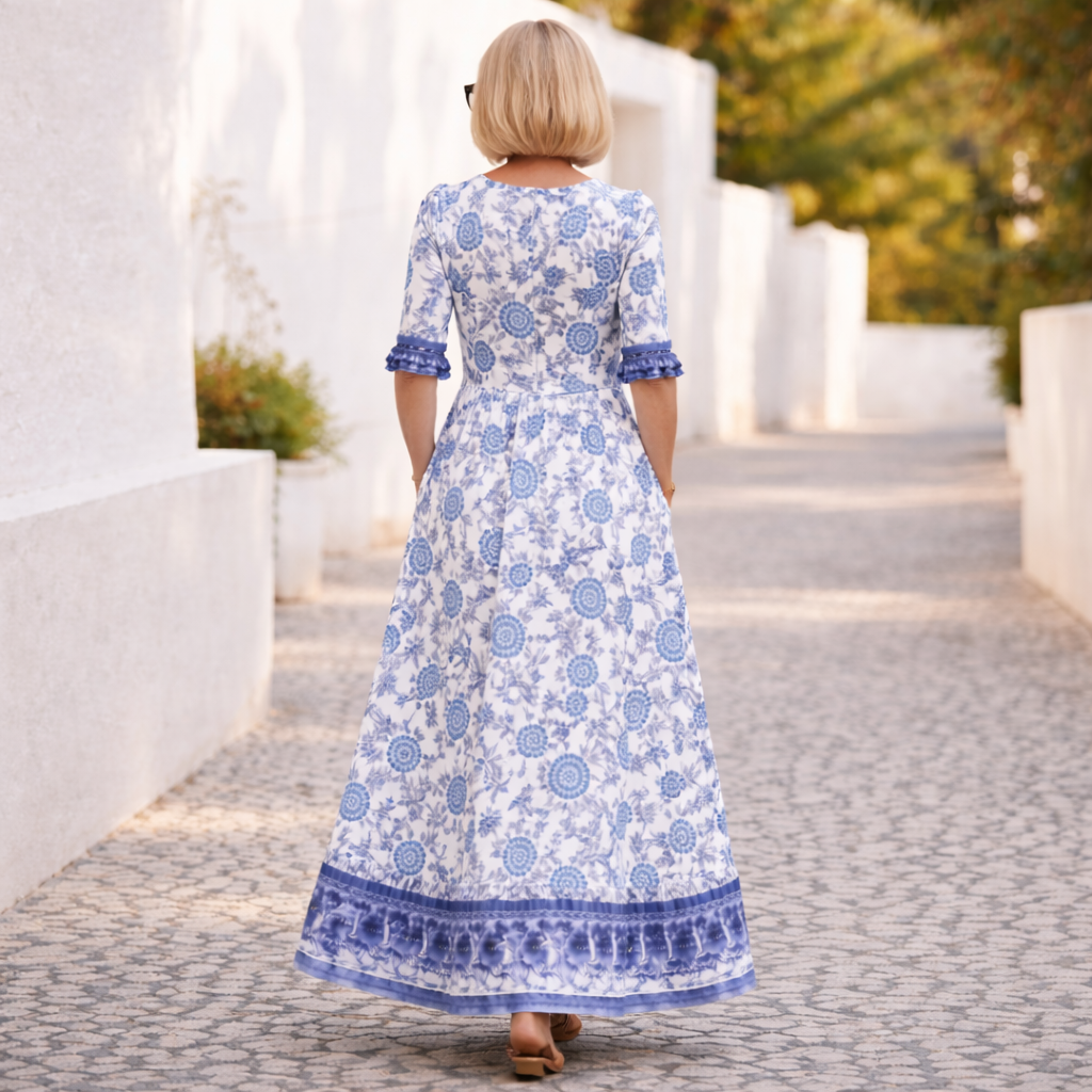 Elly | Elegant Blommig Klänning med Avkopplande Känsla