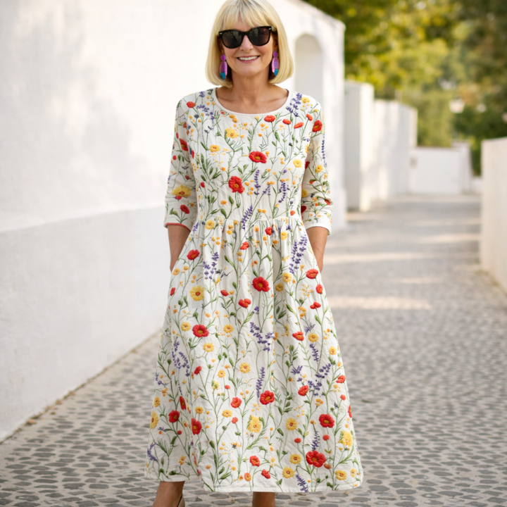 Nelly | Maxi Klänning - Blommig Mönster
