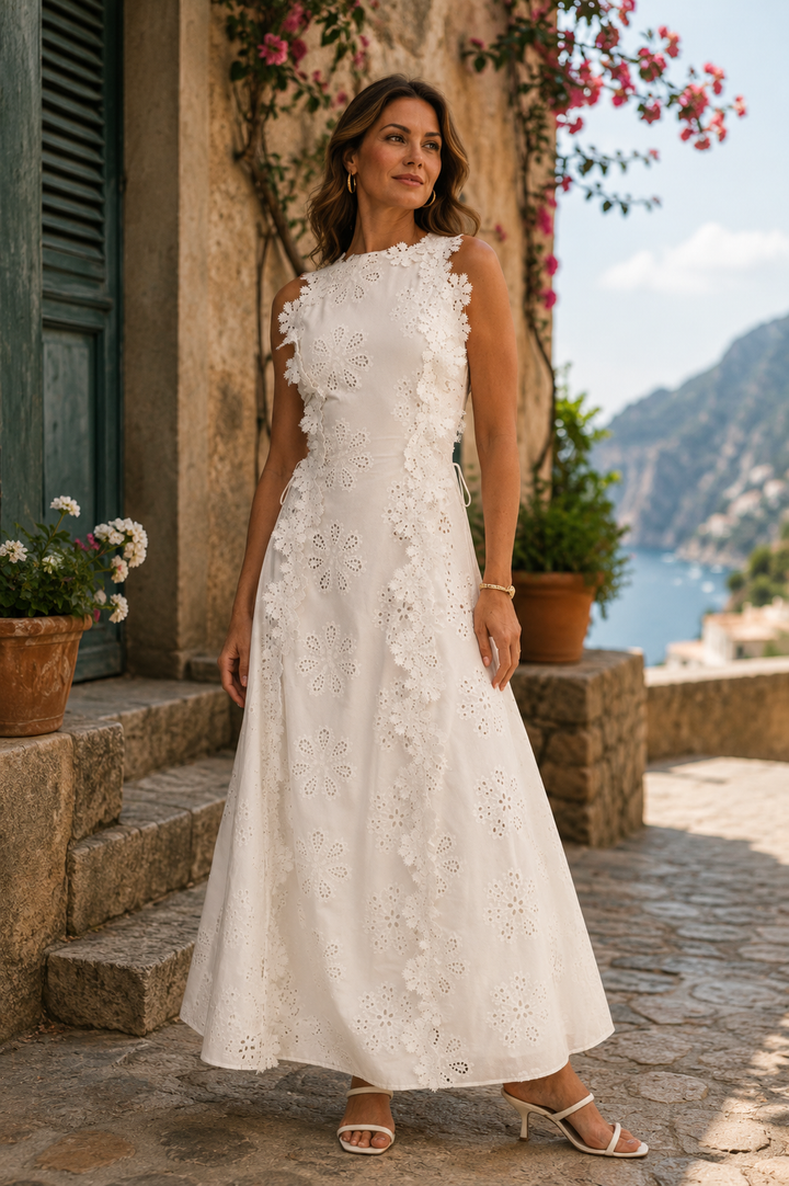 Netta | Elegant Broderad Maxiklänning