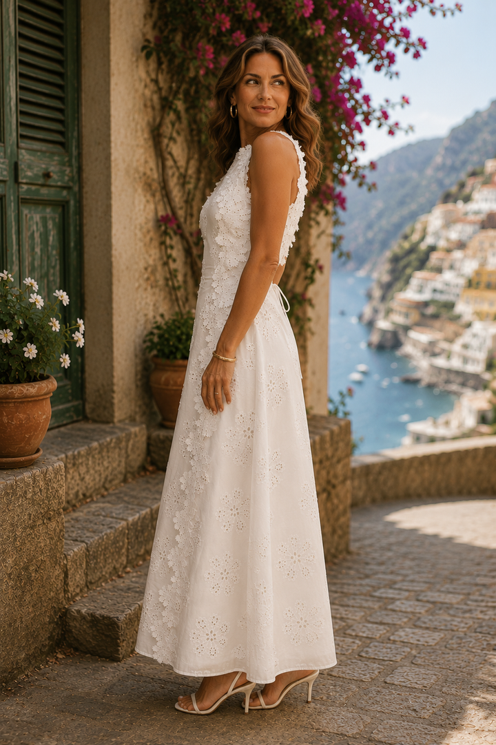 Netta | Elegant Broderad Maxiklänning