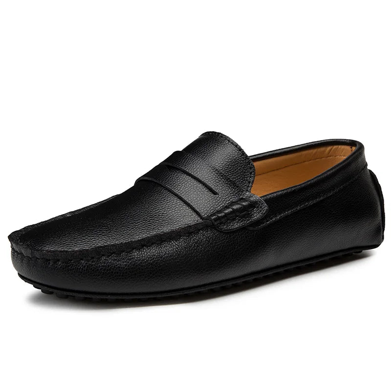 Läder sommar loafers