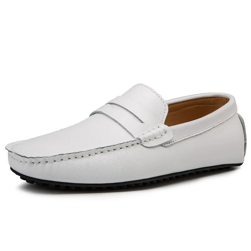 Läder sommar loafers