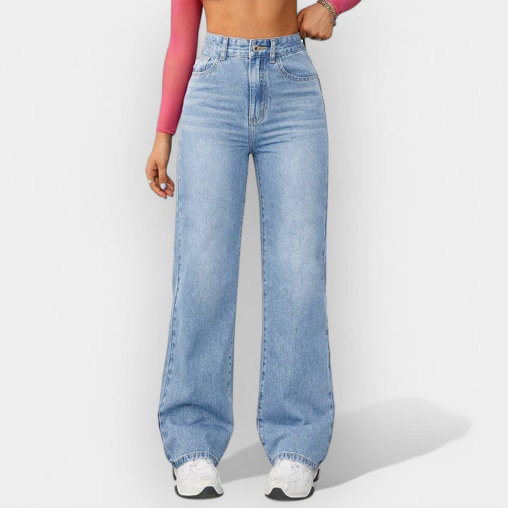 Magdalēna Sofistikerade Raka Jeans – Hela Dagens Komfort