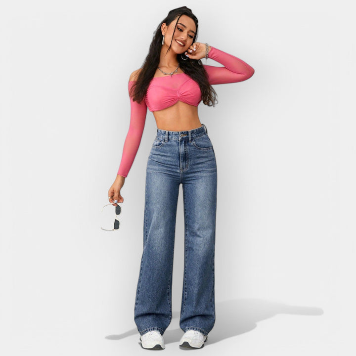 Magdalēna Sofistikerade Raka Jeans – Hela Dagens Komfort