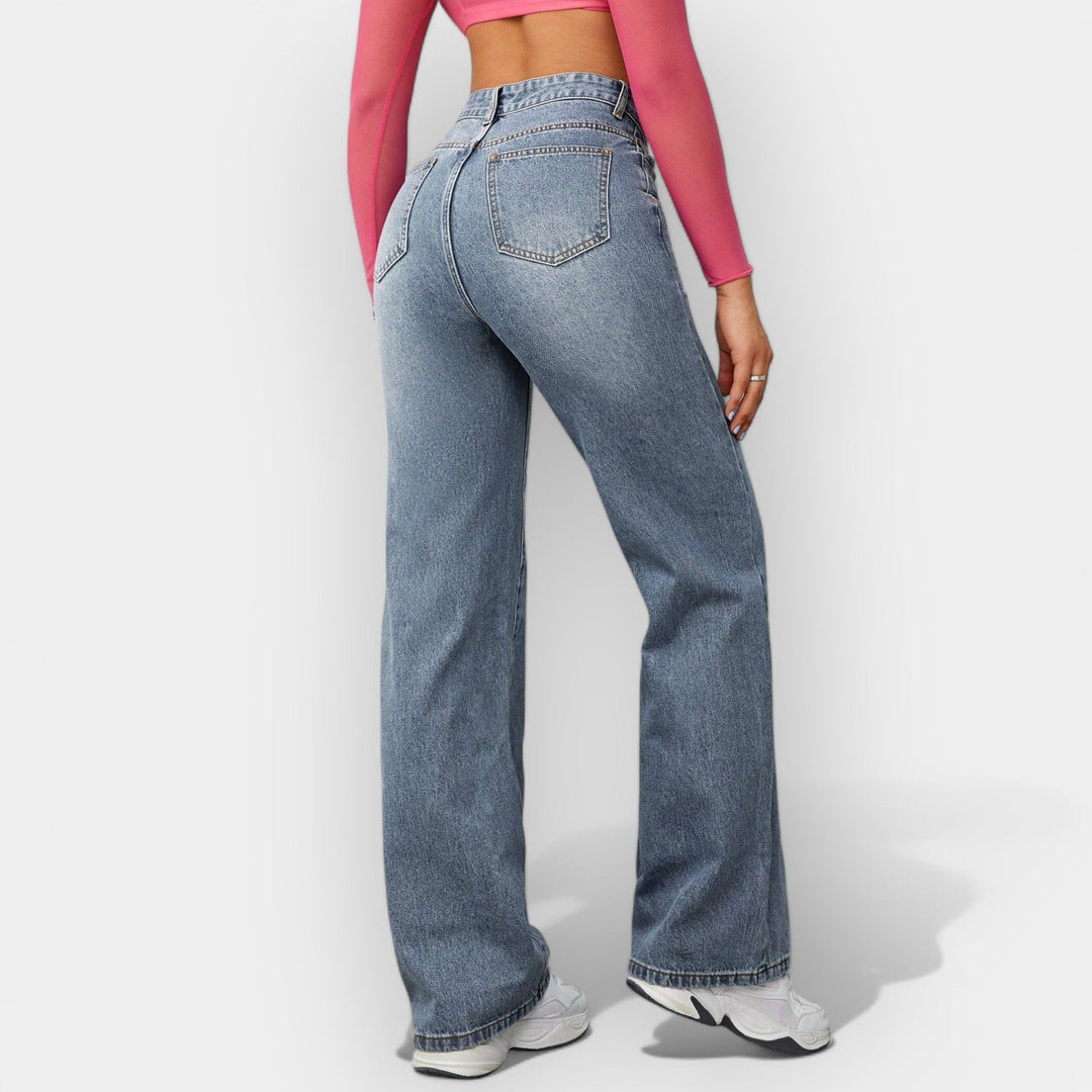 Magdalēna Sofistikerade Raka Jeans – Hela Dagens Komfort