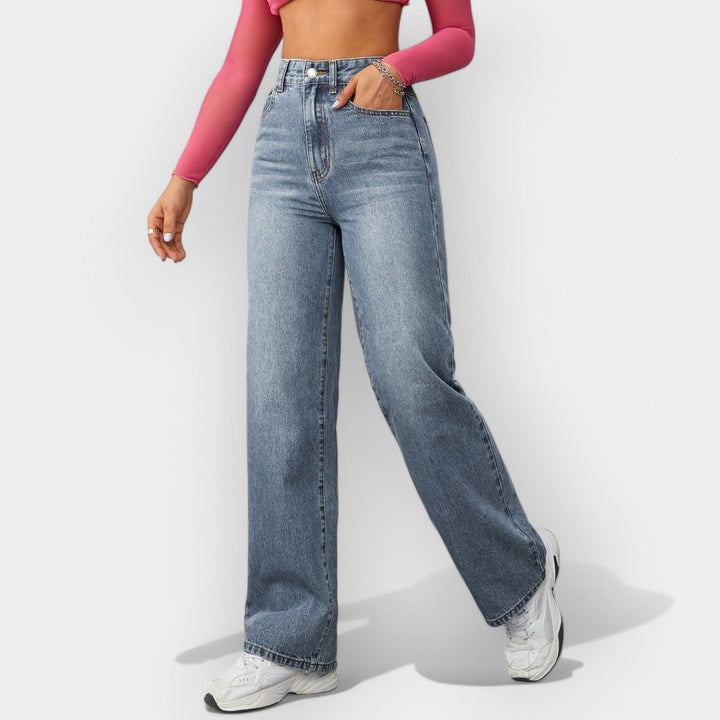 Magdalēna Sofistikerade Raka Jeans – Hela Dagens Komfort