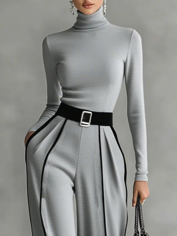 Vera™ - Elegant Set med Kontrastdetaljer