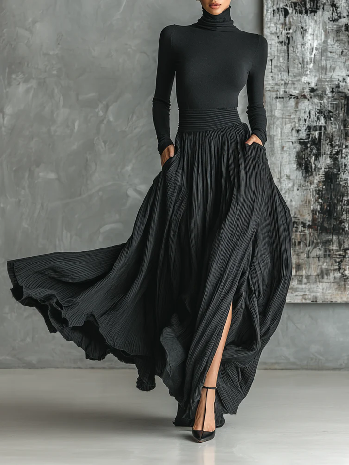 Eva™ - Elegant Set Plisserad Kjol