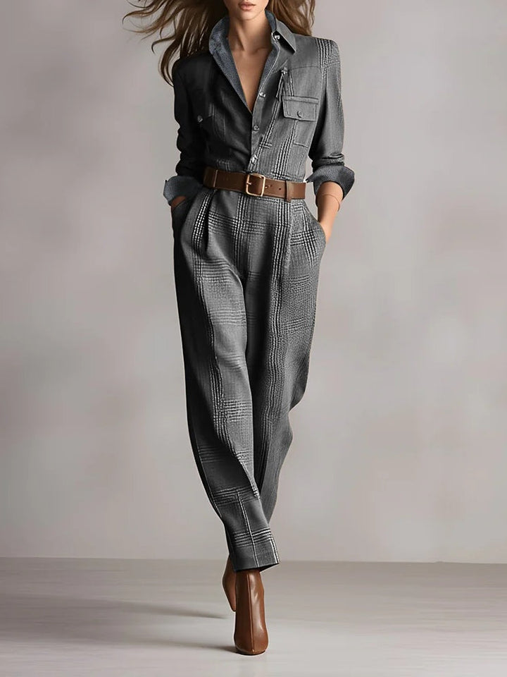 Anna™ - Rutigt Stiligt Jumpsuit