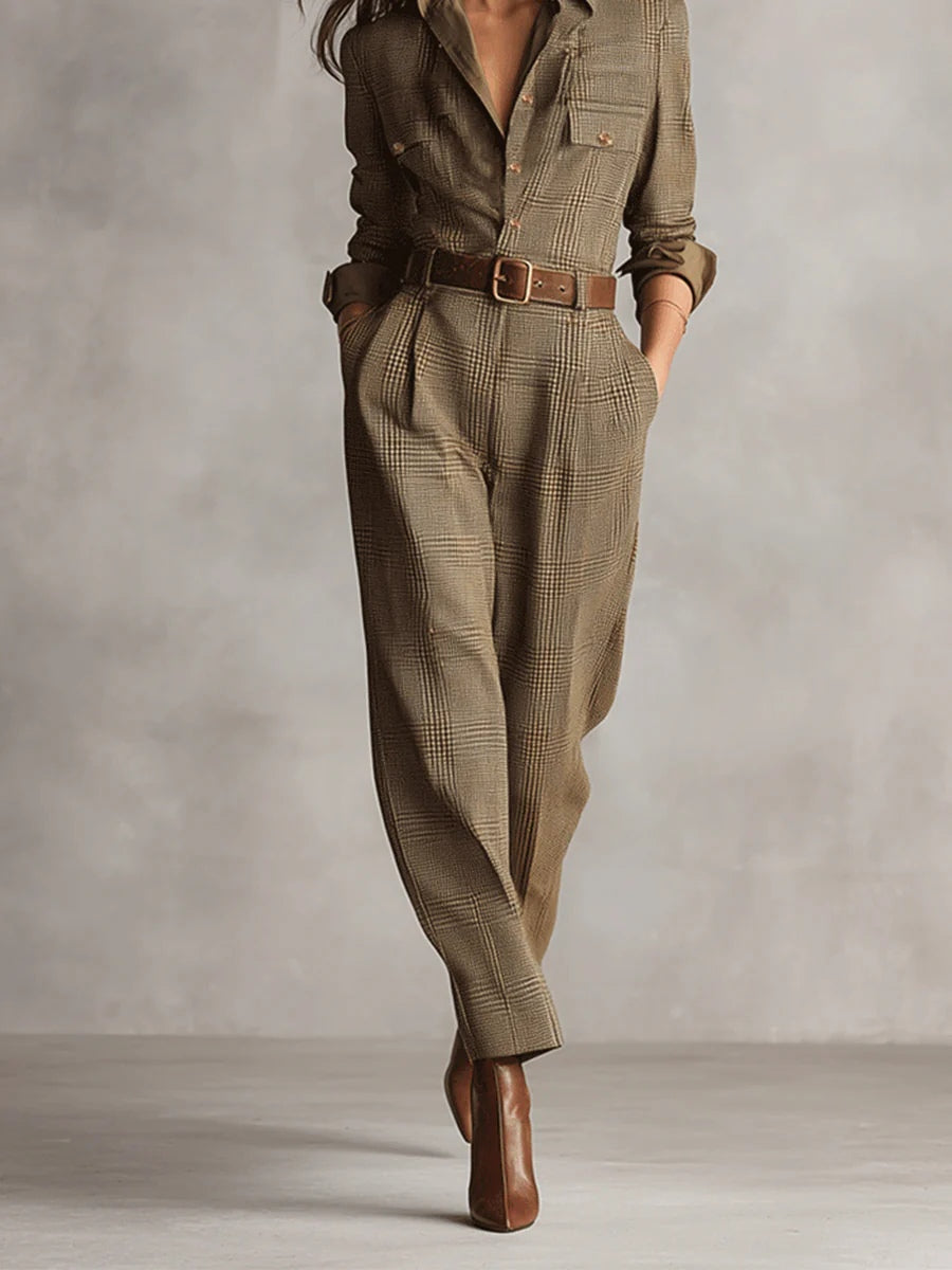 Anna™ - Rutigt Stiligt Jumpsuit