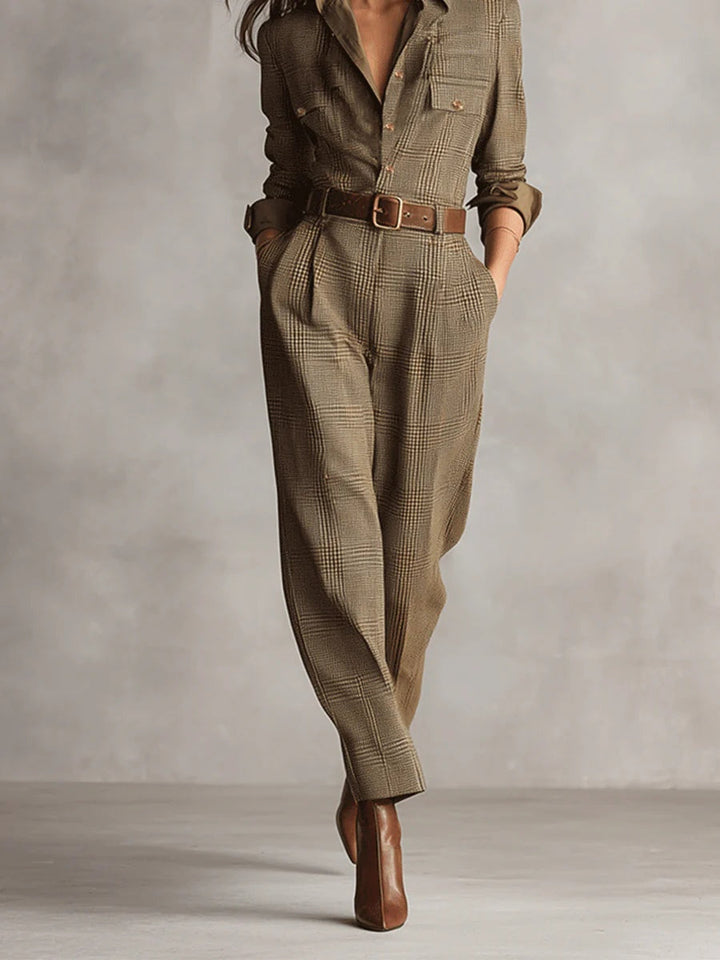 Anna™ - Rutigt Stiligt Jumpsuit