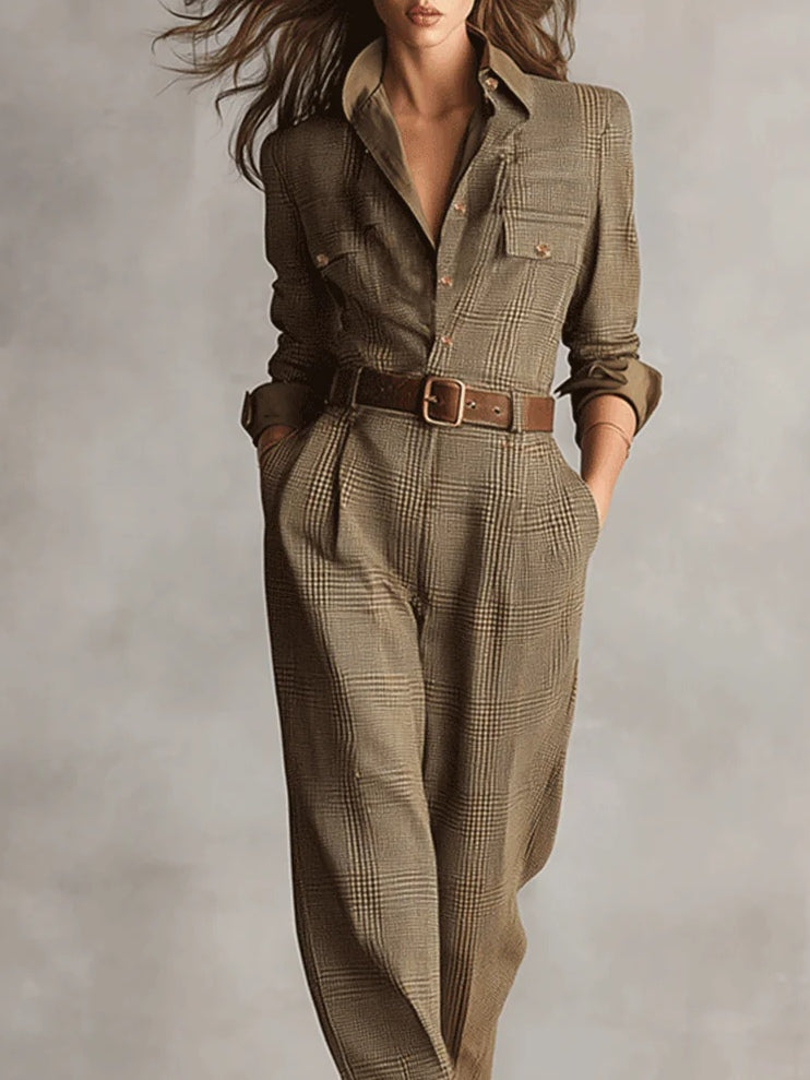 Anna™ - Rutigt Stiligt Jumpsuit