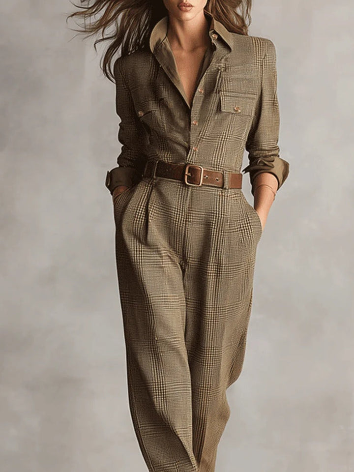 Anna™ - Rutigt Stiligt Jumpsuit