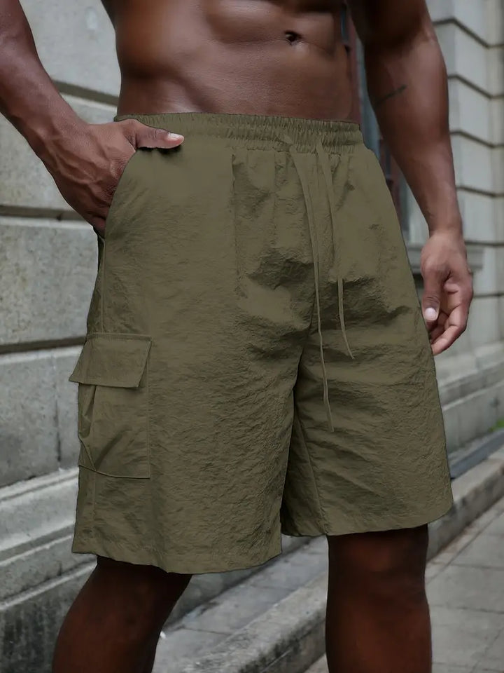 Michel | Kortandade andningsbara shorts med elastisk midja
