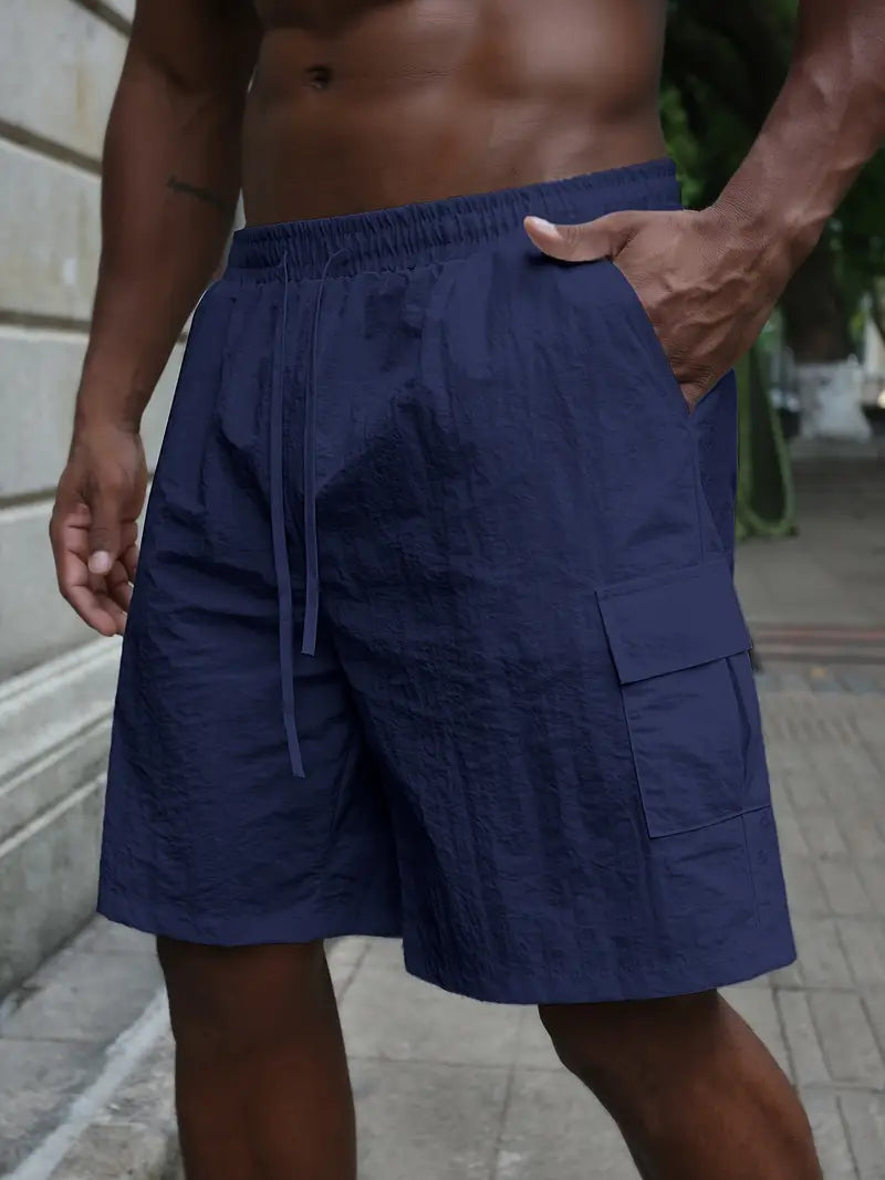 Michel | Kortandade andningsbara shorts med elastisk midja