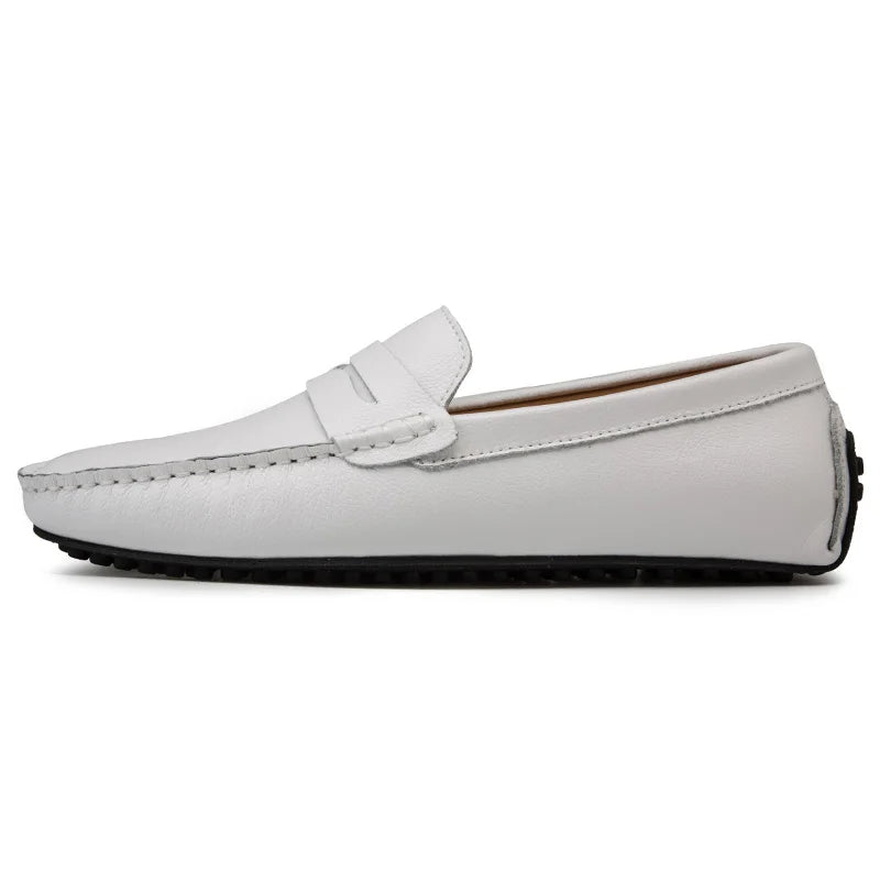Läder sommar loafers