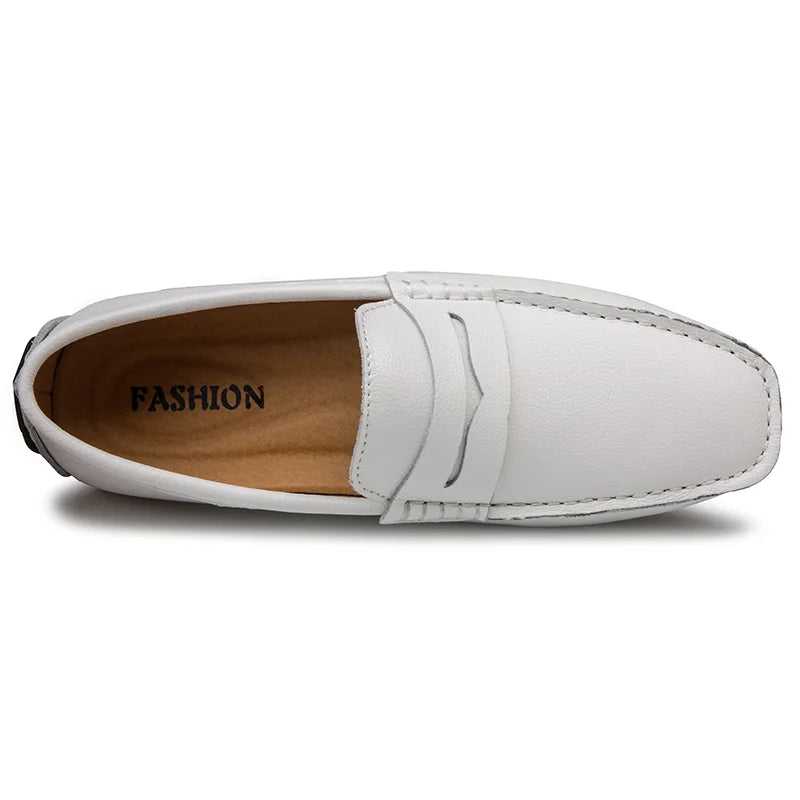 Läder sommar loafers