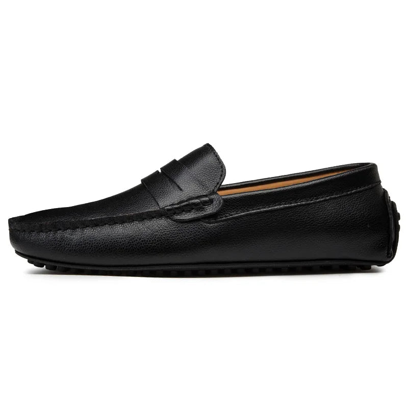 Läder sommar loafers