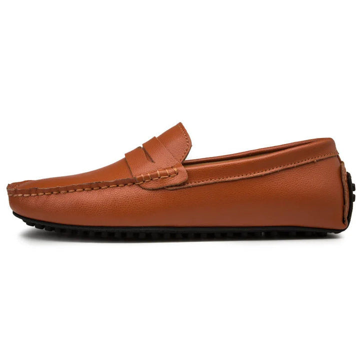 Läder sommar loafers