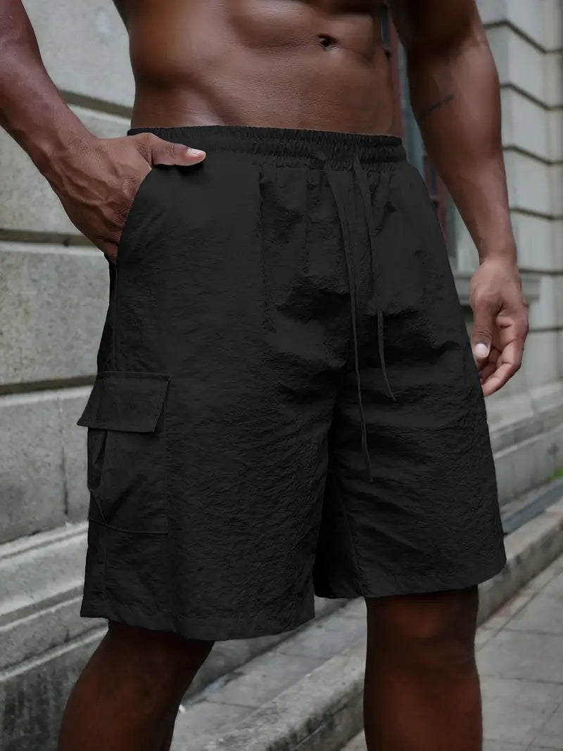 Michel | Kortandade andningsbara shorts med elastisk midja