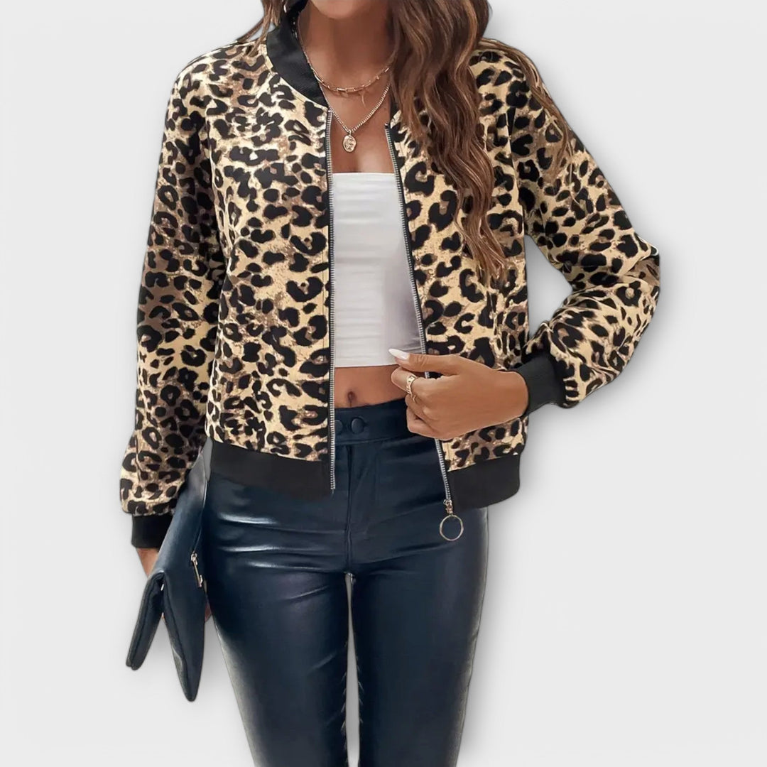 Raquel - Stilig leopardjacka