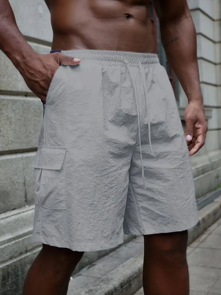Michel | Kortandade andningsbara shorts med elastisk midja
