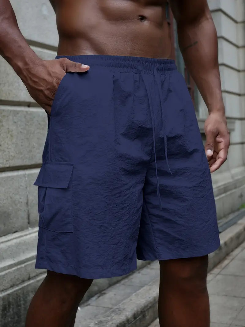 Michel | Kortandade andningsbara shorts med elastisk midja
