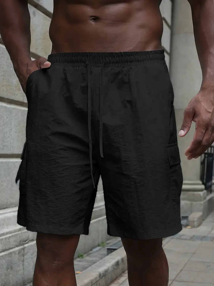 Michel | Kortandade andningsbara shorts med elastisk midja