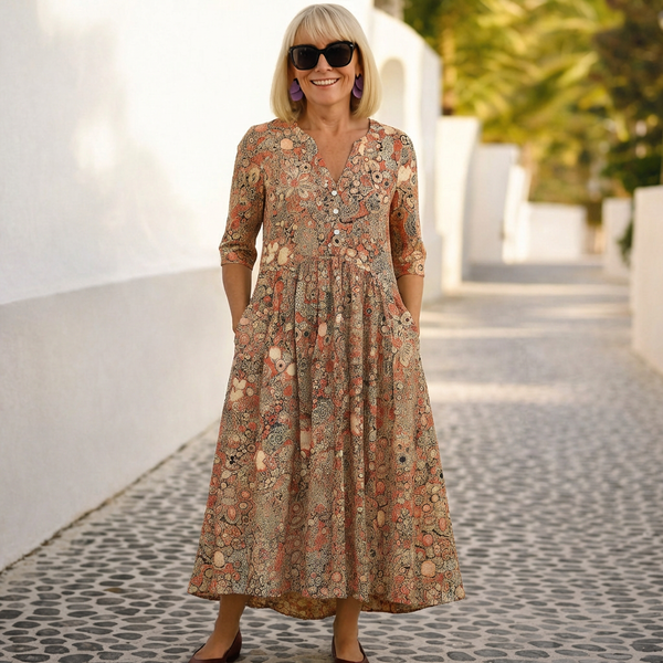 Olivia | Elegant V-ringad klänning