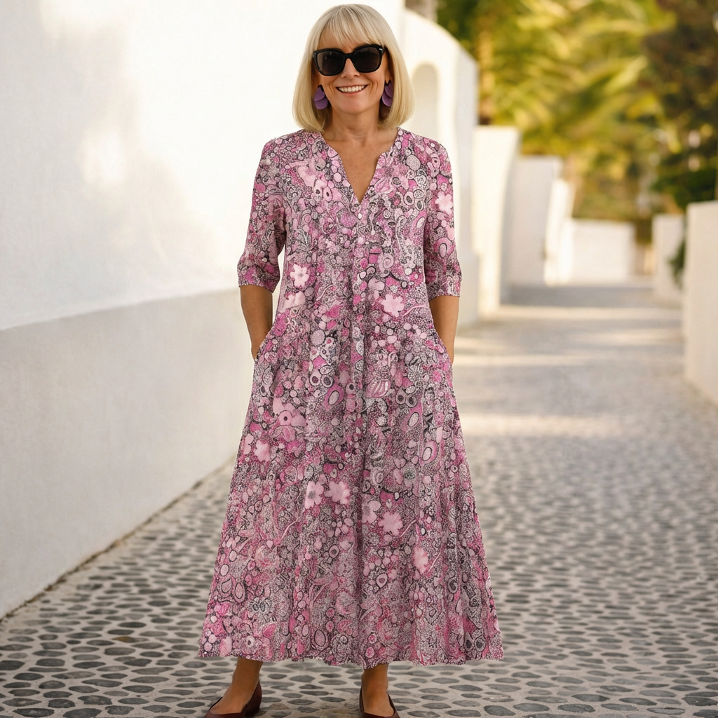 Olivia | Elegant V-ringad klänning