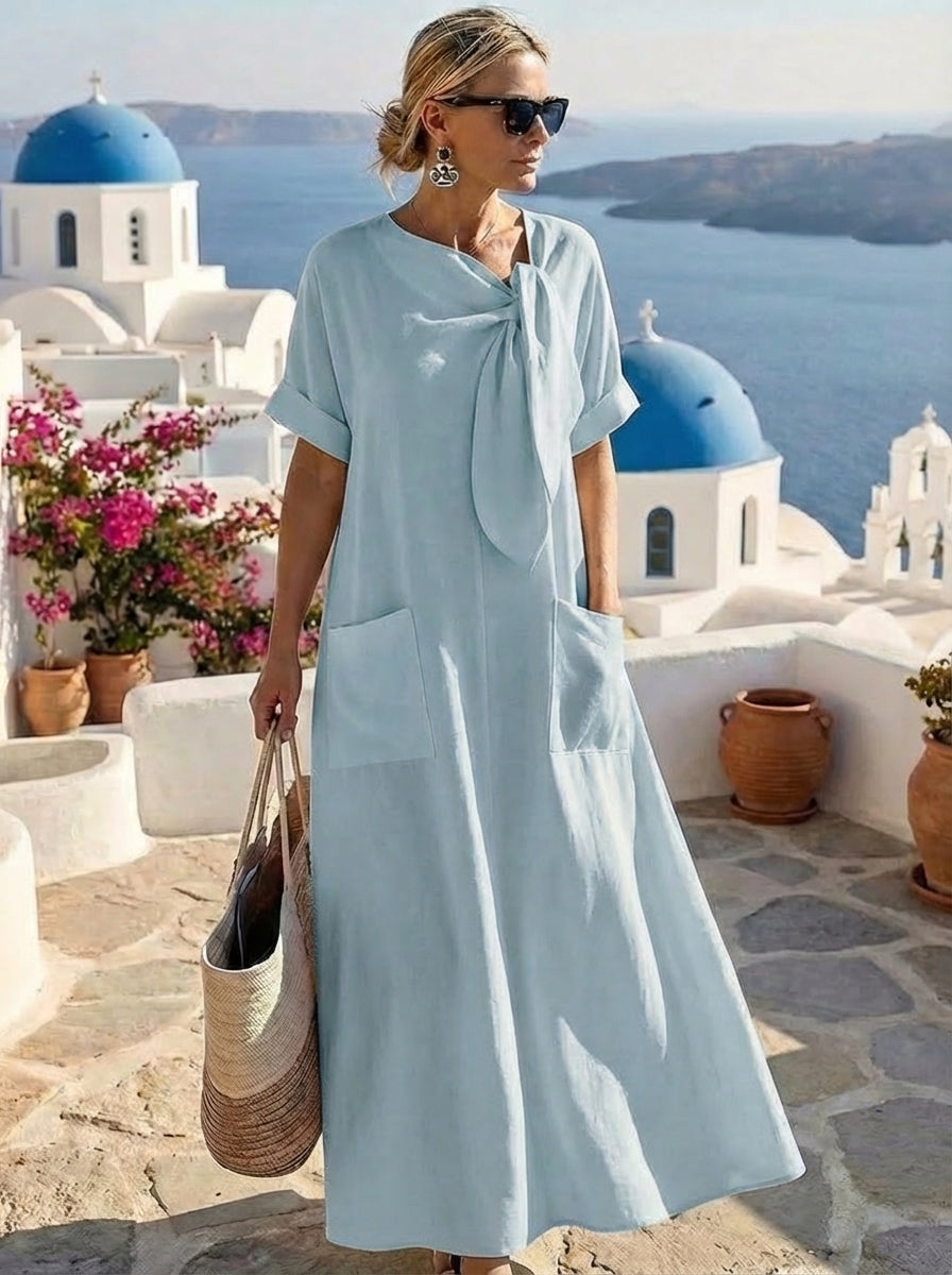 Fleur™ Elegant Klänning med Fickor