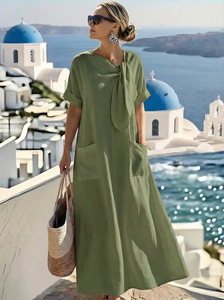 Fleur™ Elegant Klänning med Fickor