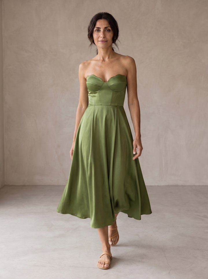 Milja | Stilig Off-Shoulder Midiklänning
