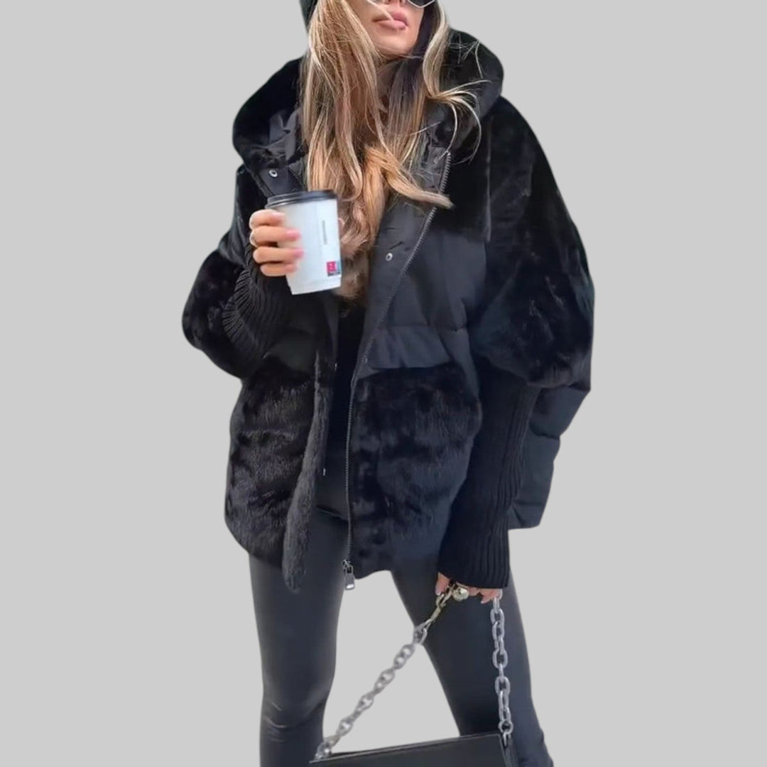 Raven | Modern pufferjacka med huva